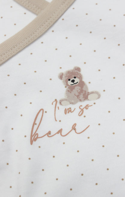 GOTS, Organik Pamuk, Kısa Kollu Kruvaze Body, Yenidoğan, 0-6 Ay