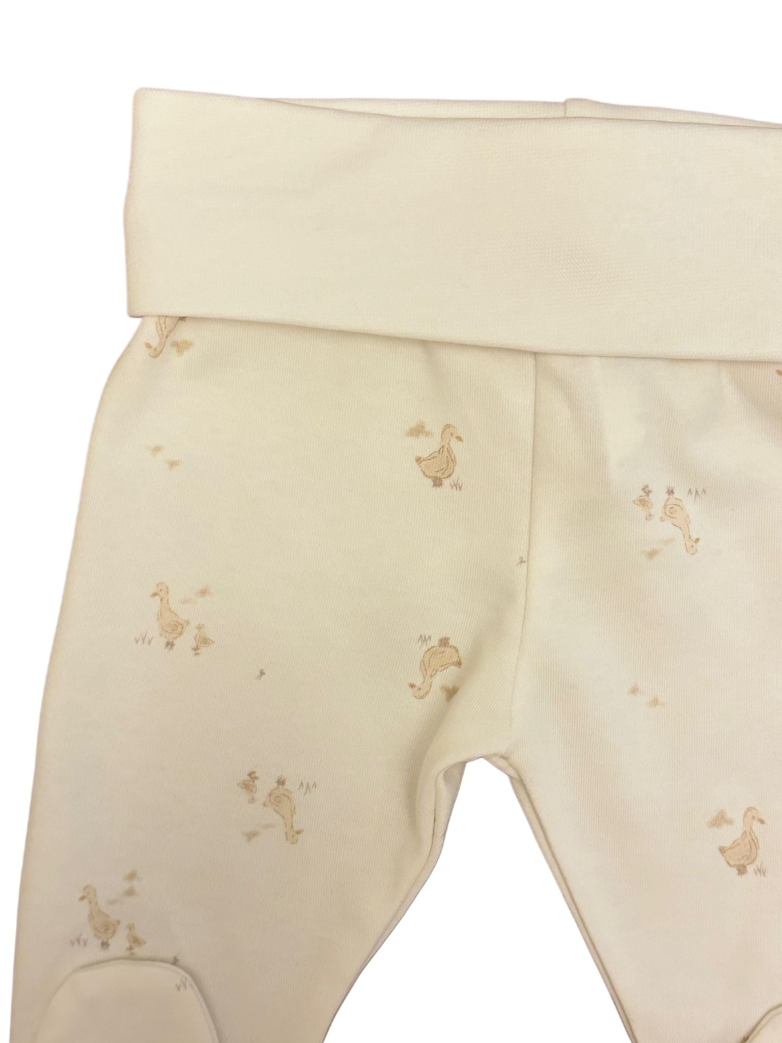 GOTS Sertifikalı Organik Patikli Bebek Alt, 0–6 Ay