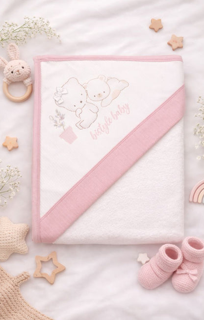 GOTS, Organik Pamuk, Bebek, Yenidoğan Kapüşonlu Havlu