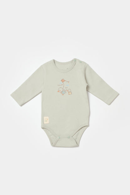 GOTS sertifikalı, organik pamuklu Teach Me temalı unisex uzun kollu bebek body – 0-24 ay arası kullanım için uygundur, yumuşak ve nefes alabilir yapıya sahiptir