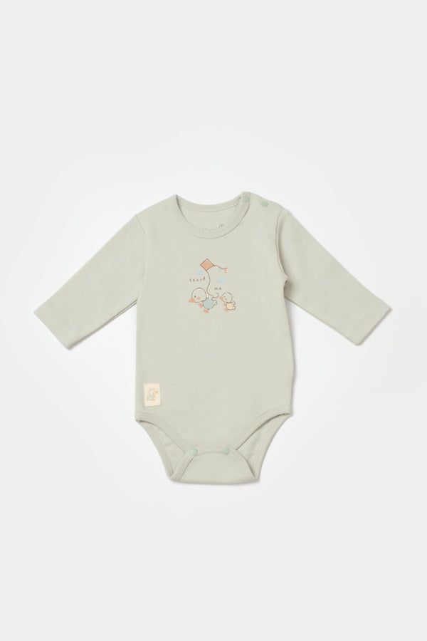 GOTS Sertifikalı, Organik, Unisex, Teach Me Uzun Kollu Body, 0-24 ay