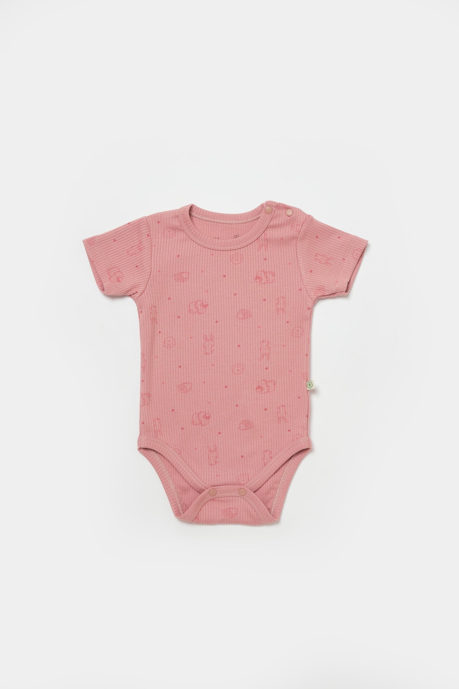 Organik modal kumaştan üretilmiş Play With Me temalı unisex kısa kollu bebek body – 0-36 ay arası kullanım için idealdir.