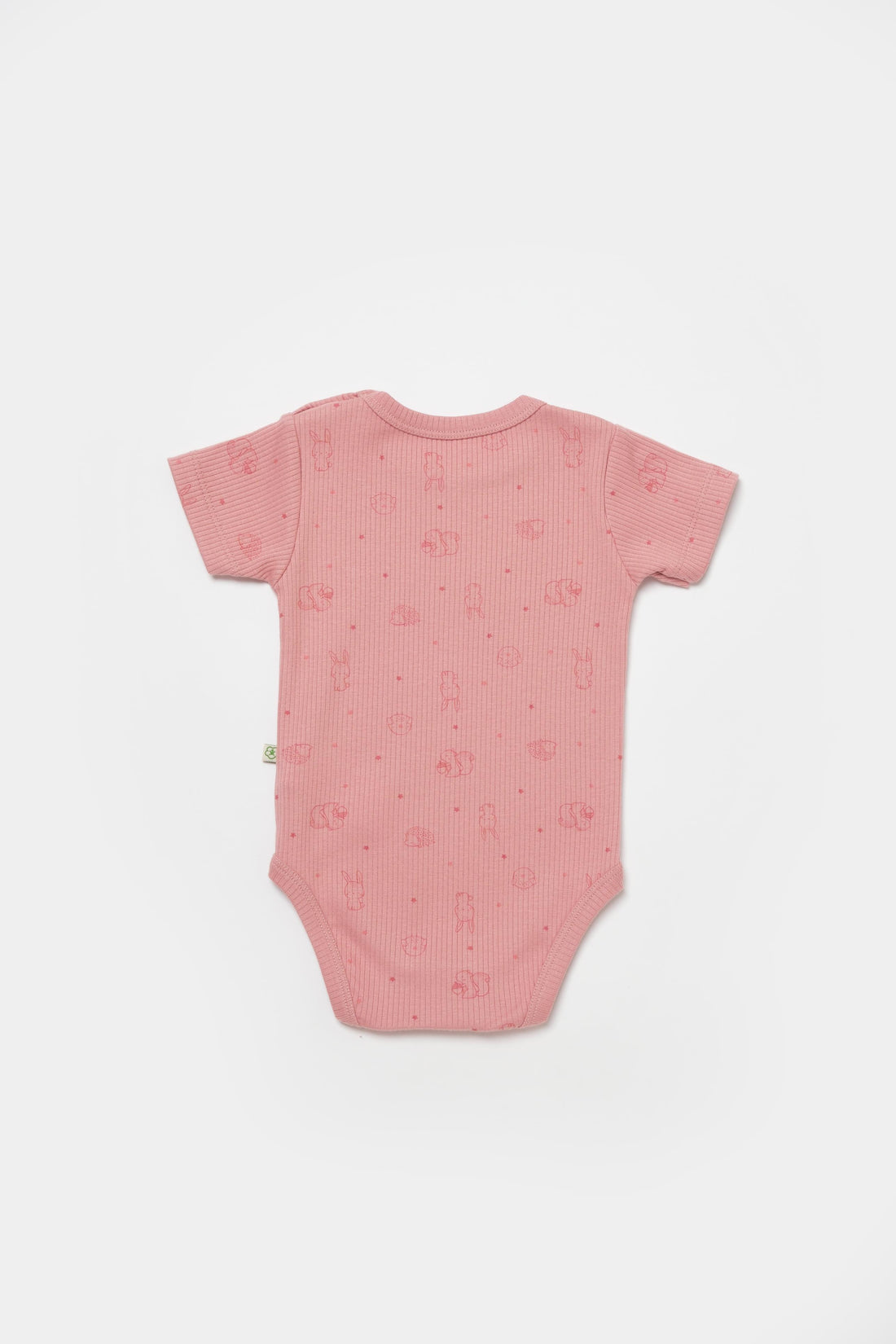 Organik modal kumaştan üretilmiş Play With Me temalı unisex kısa kollu bebek body – 0-36 ay arası kullanım için 