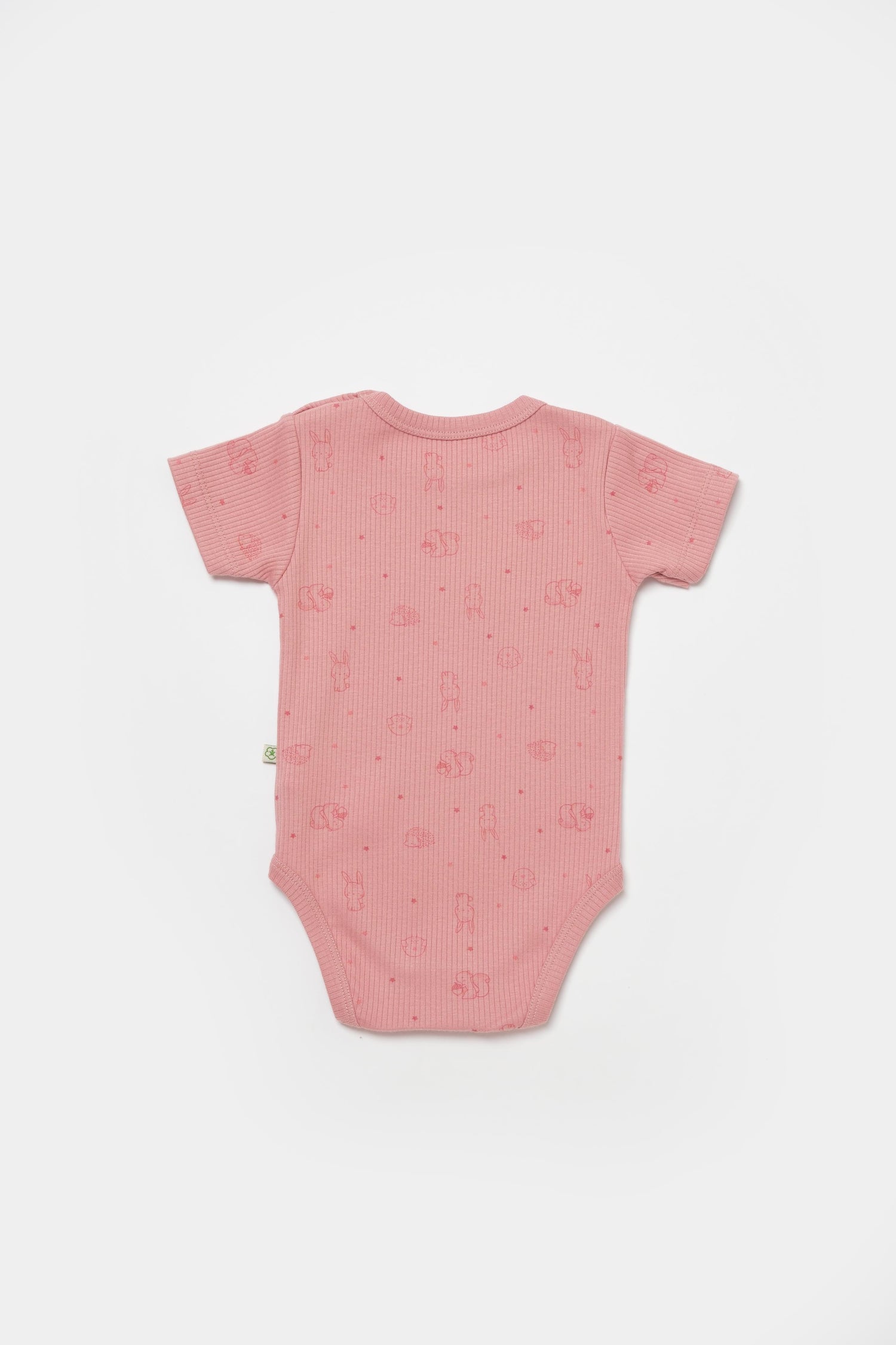 Organik modal kumaştan üretilmiş Play With Me temalı unisex kısa kollu bebek body – 0-36 ay arası kullanım için 