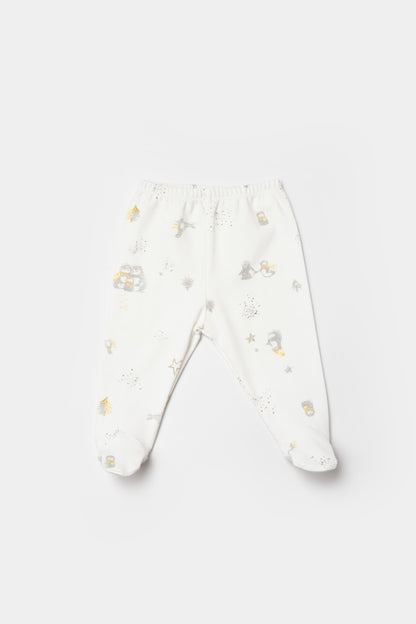 GOTS sertifikalı, organik pamuklu Penguin Club temalı unisex patikli tek alt – 0-12 ay arası bebekler için yumuşak, rahat ve doğal kumaşlı.