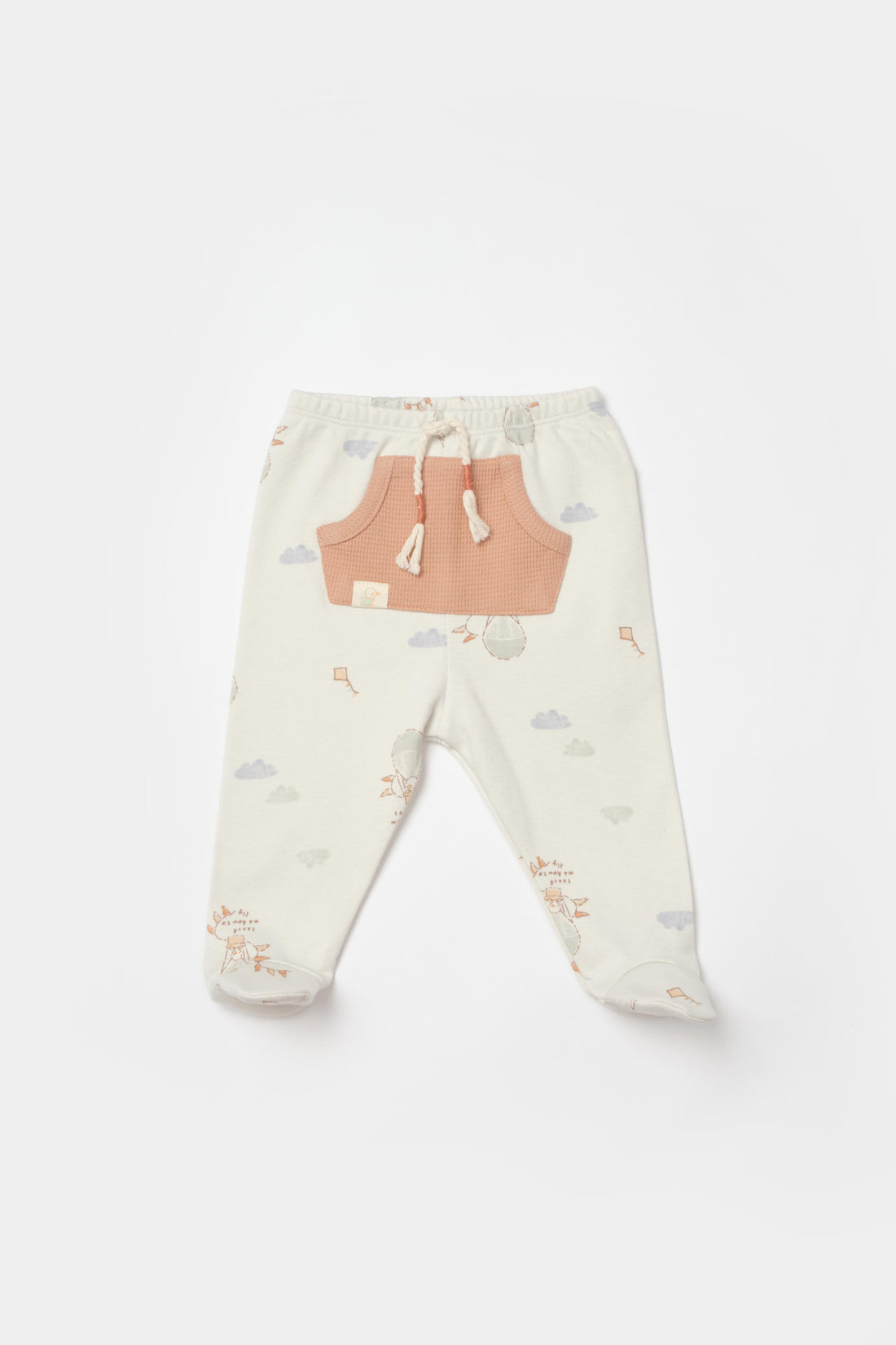 GOTS Sertifikalı, Organik, Teach Me, Unisex, Patikli Tek Alt, 0-12 ay