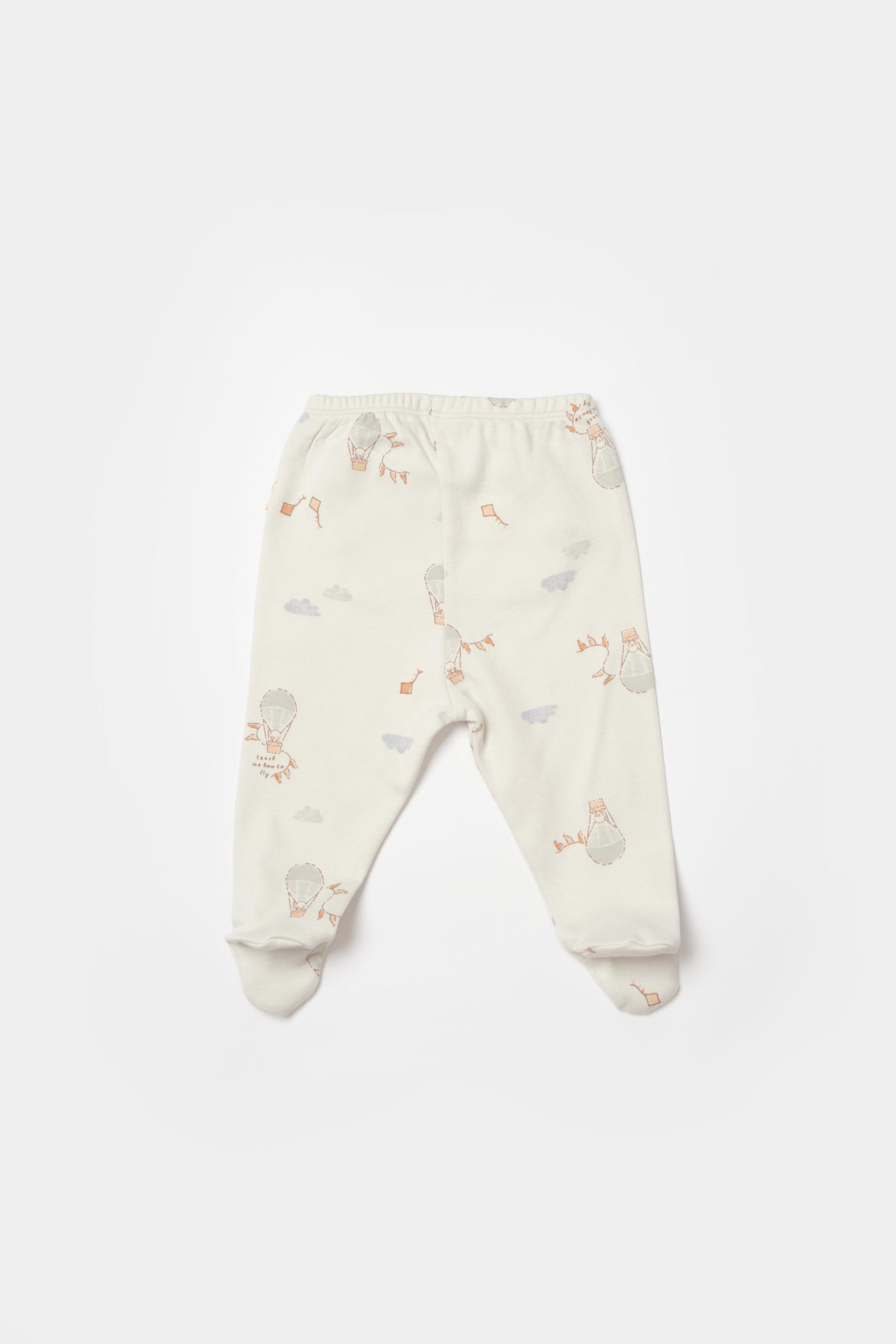 GOTS Sertifikalı, Organik, Teach Me, Unisex, Patikli Tek Alt, 0-12 ay