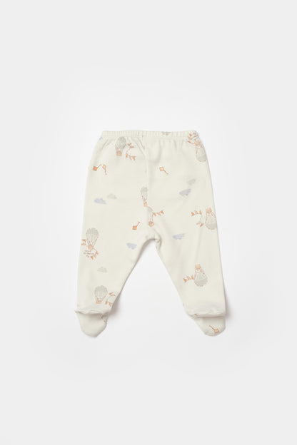 GOTS Sertifikalı, Organik, Teach Me, Unisex, Patikli Tek Alt, 0-12 ay