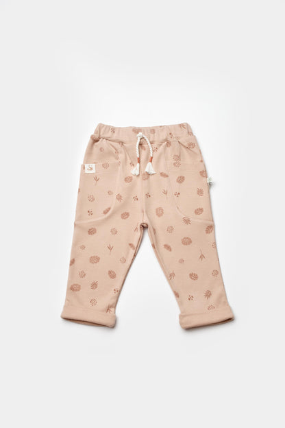 GOTS sertifikalı, organik pamuklu Love Our Earth temalı unisex patiksiz bebek tek alt – 6-36 ay arası kullanım için idealdir, hafif ve nefes alabilir kumaşlı.