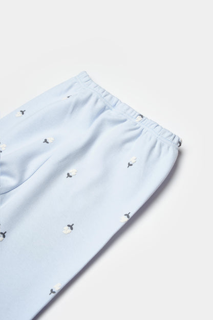 GOTS sertifikalı, organik pamuklu Love Floral temalı, lila renkli  unisex patikli bebek alt giysisi – 0-12 ay arası kullanım için uygundur, yumuşak ve doğal kumaşlıdır. Beli ahattır.