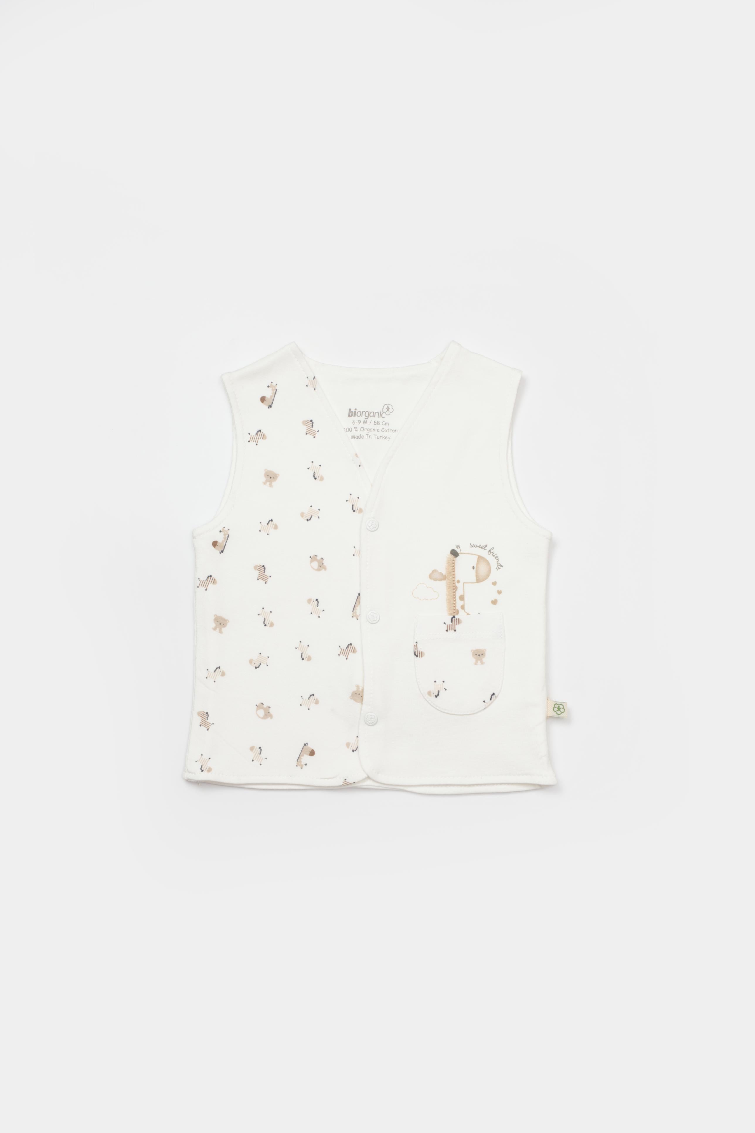 GOTS, Organik,Unisex, Yelek, 6-36 AY