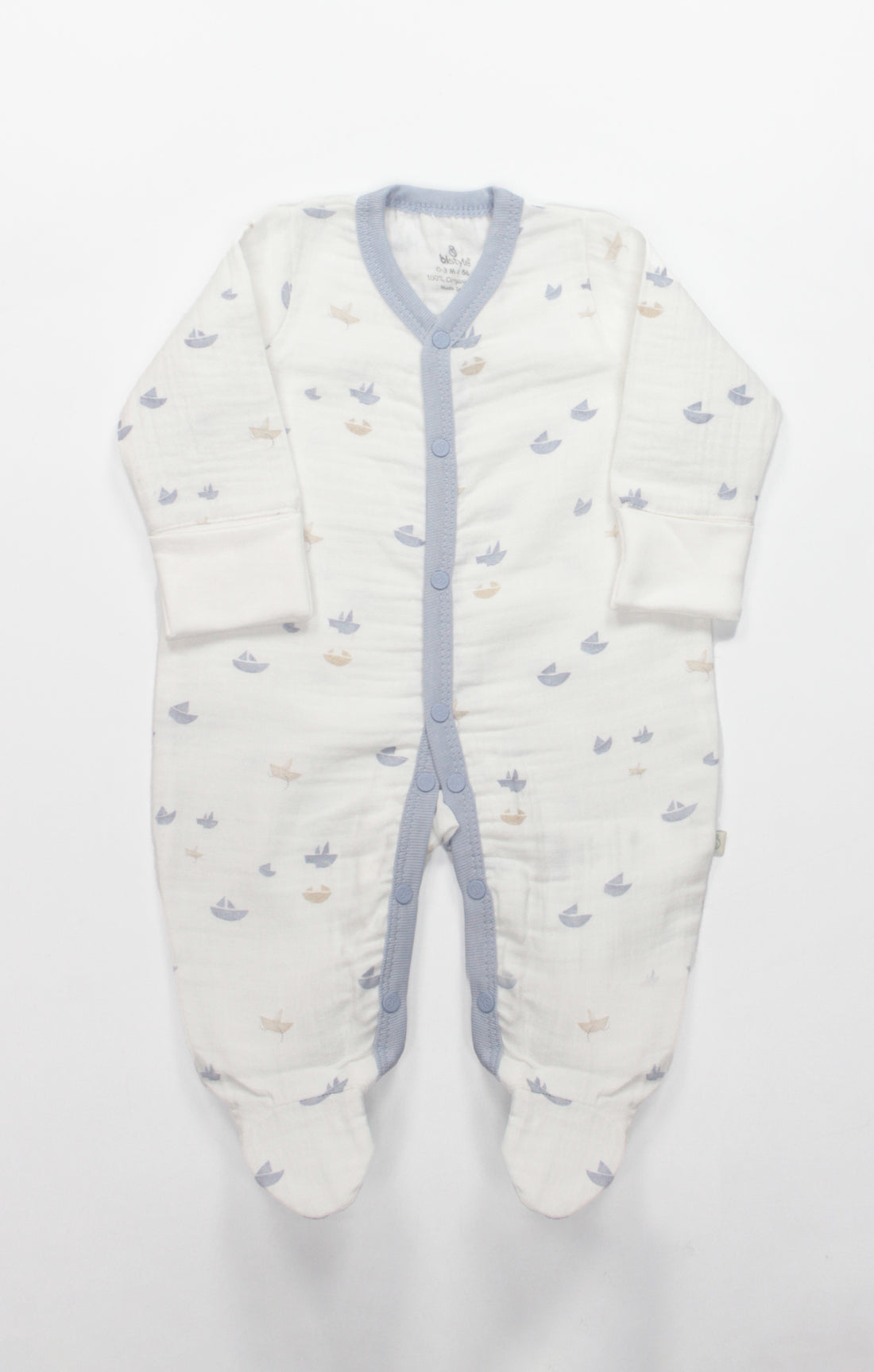 GOTS, Organik Müslin, Yenidoğan Erkek Bebek 10’lu Hastane Çıkışı, 0-3 Ay