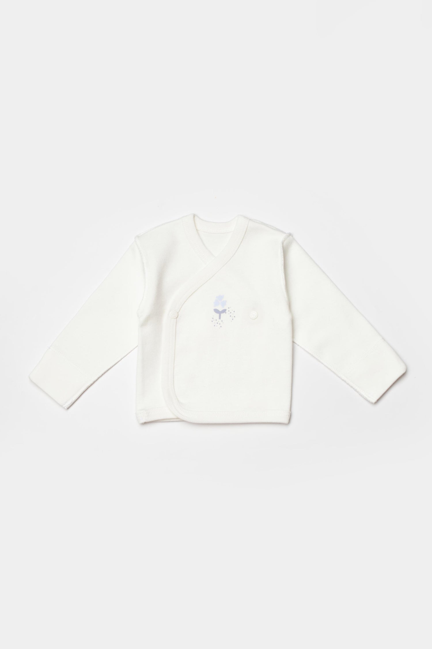 GOTS sertifikalı, organik pamuklu Love Floral temalı prematüre unisex  body, yenidoğanlar için yumuşak ve doğal dokulu.