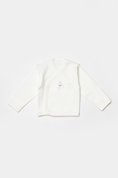 GOTS sertifikalı, organik pamuklu Love Floral temalı prematüre unisex  body, yenidoğanlar için yumuşak ve doğal dokulu.