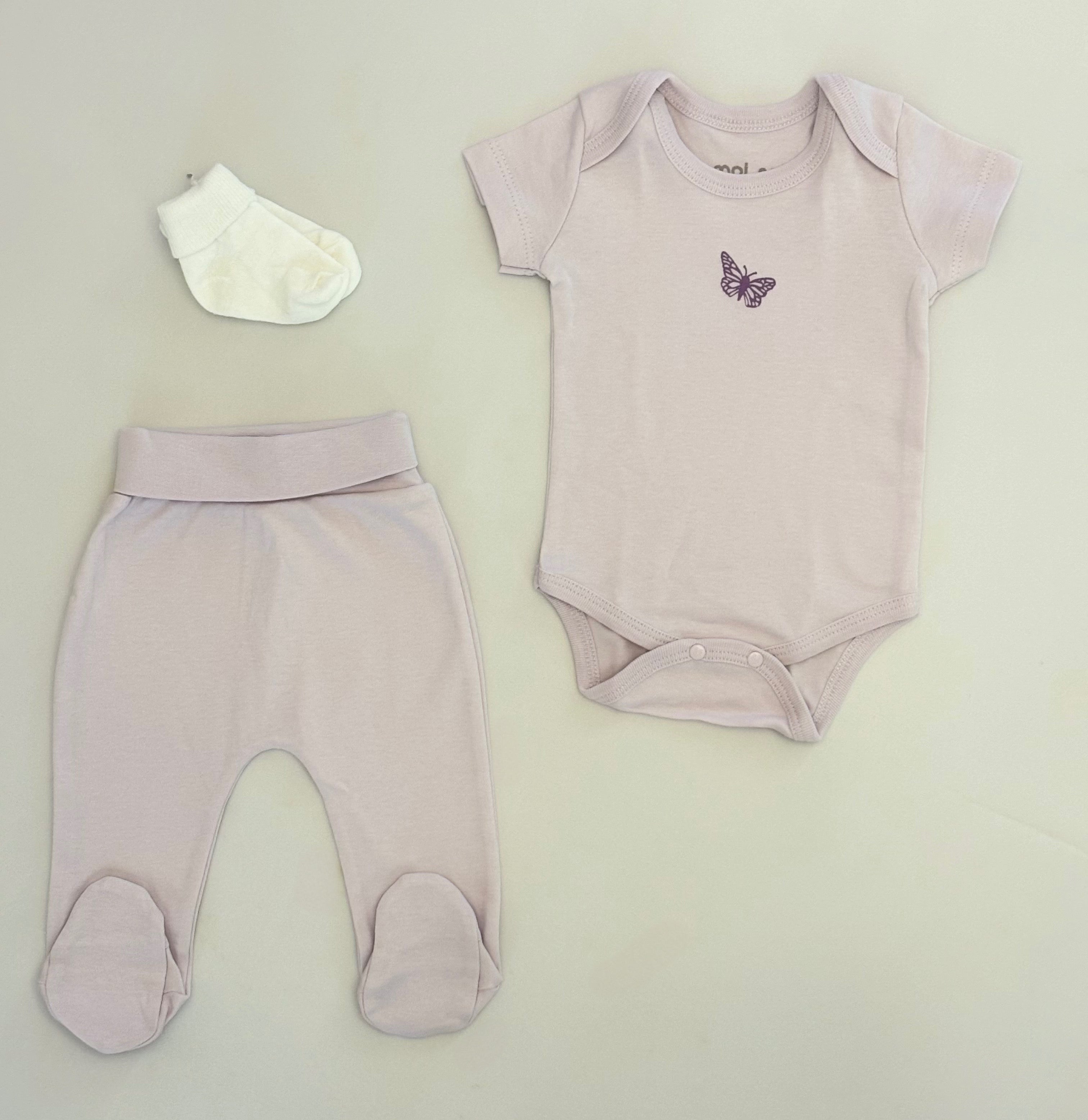 OEKO-TEX Certified, Organic, Baby Girl, Butterfly, 10-Piece Hospital Exit Set