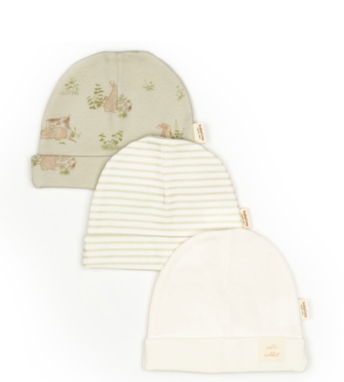 GOTS Certified 3-Piece Organic Baby Beanie Set