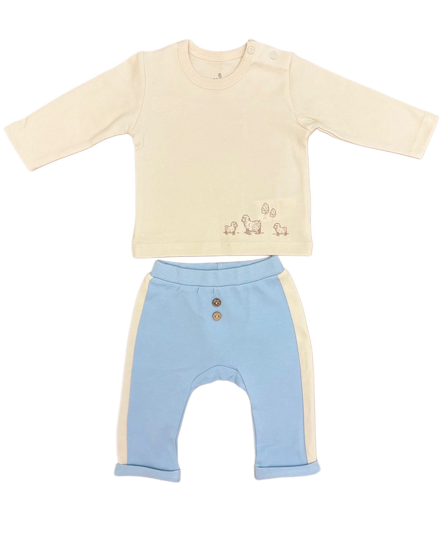 GOTS Sertifikalı Organik Pamuk Bebek 2’li Takım, 3-18 Ay