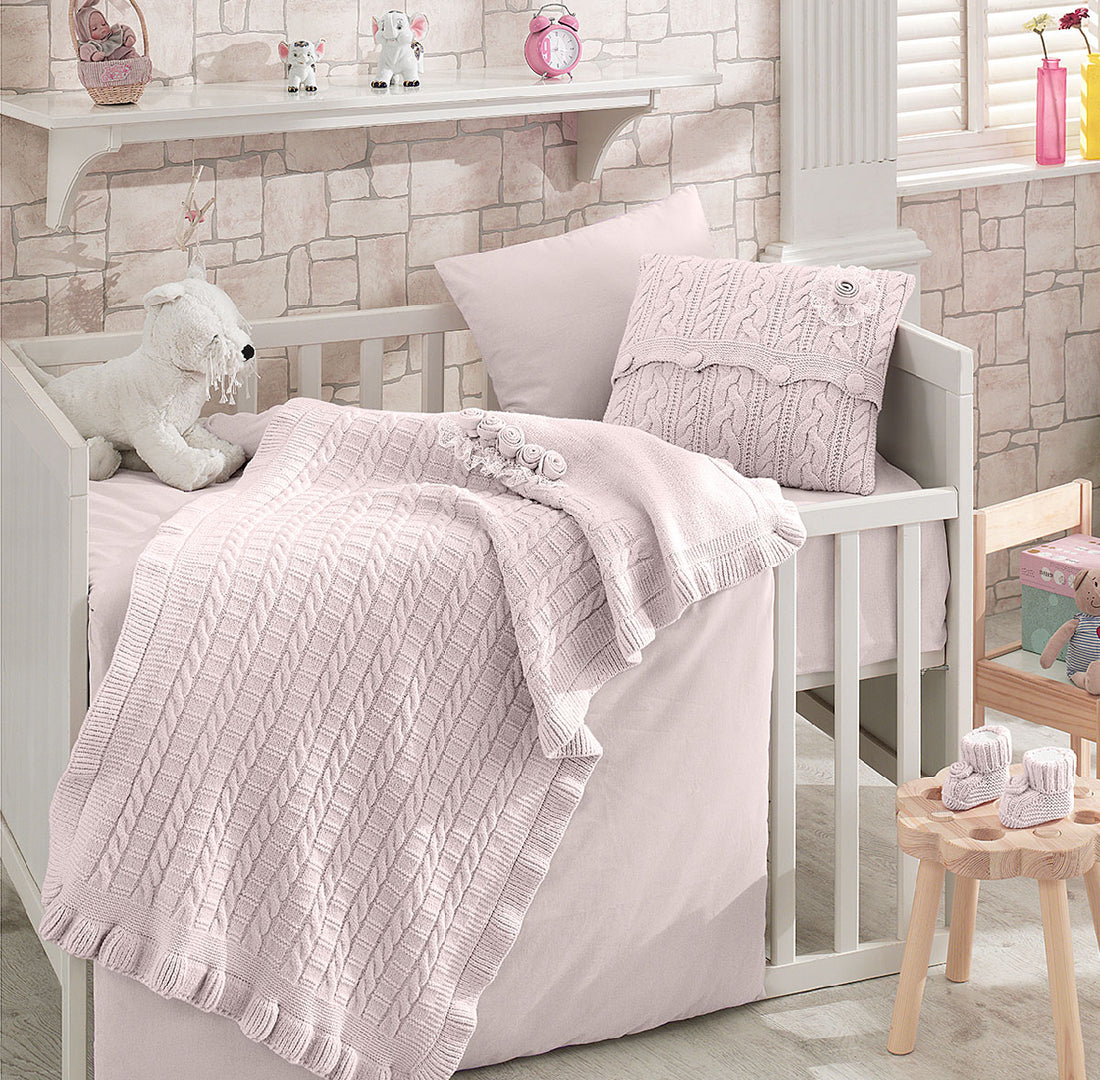 OEKO-TEX Certified, Blanket, Girls Floral Lace Duvet Cover Set