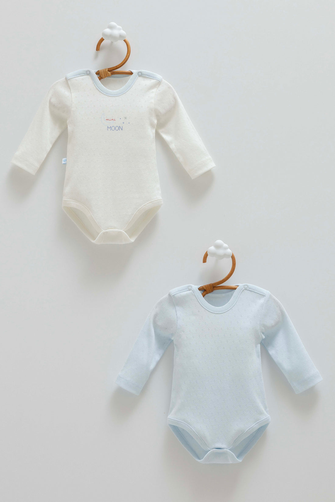 OEKO-TEX, % 100 Pamuk, Jakarlı 2’li Erkek Bebek Body, 0-9 Ay