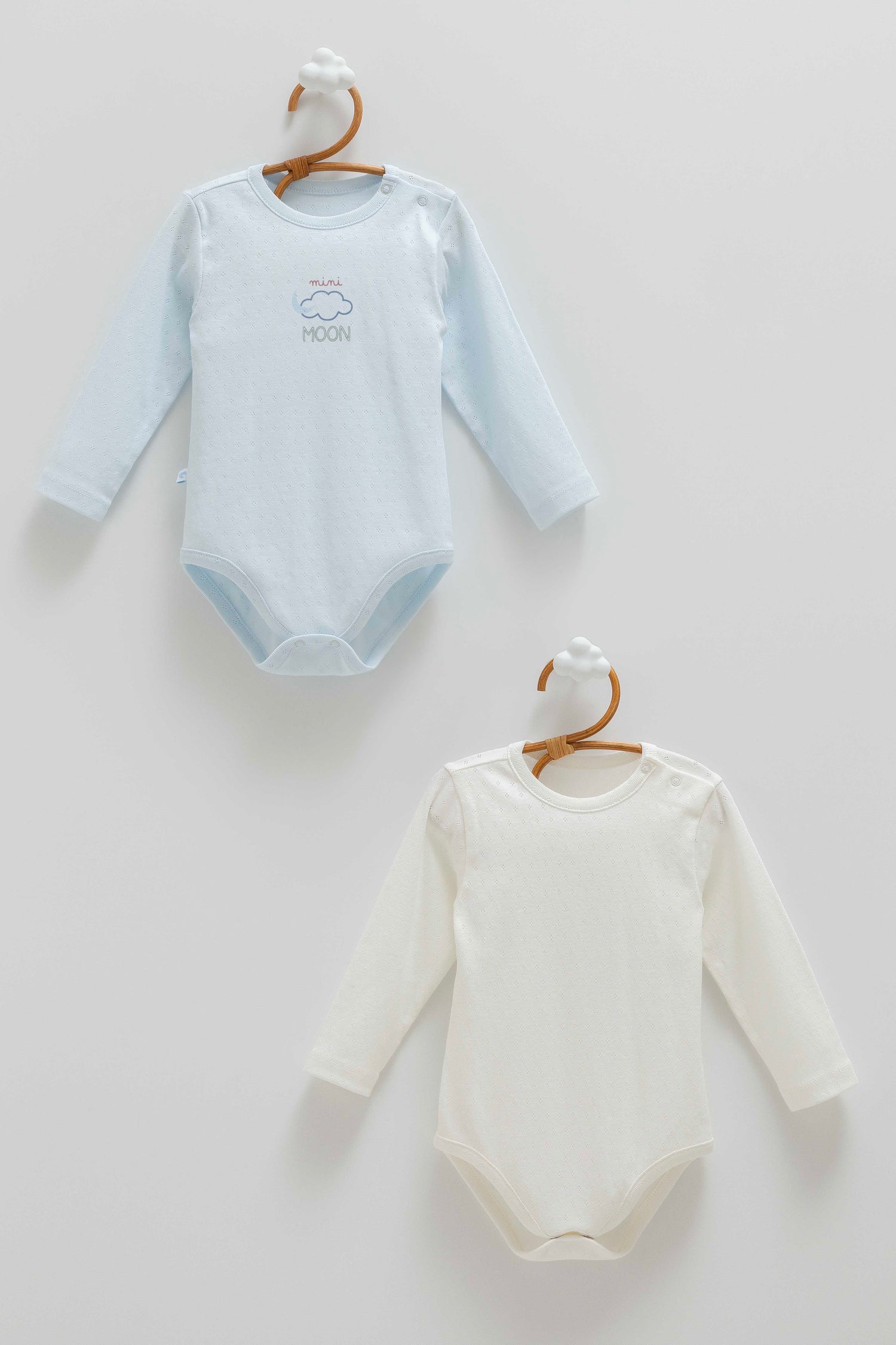 OEKO-TEX, %100 Pamuk, Jakarlı, Erkek Bebek 2’li Body, 9-24 Ay