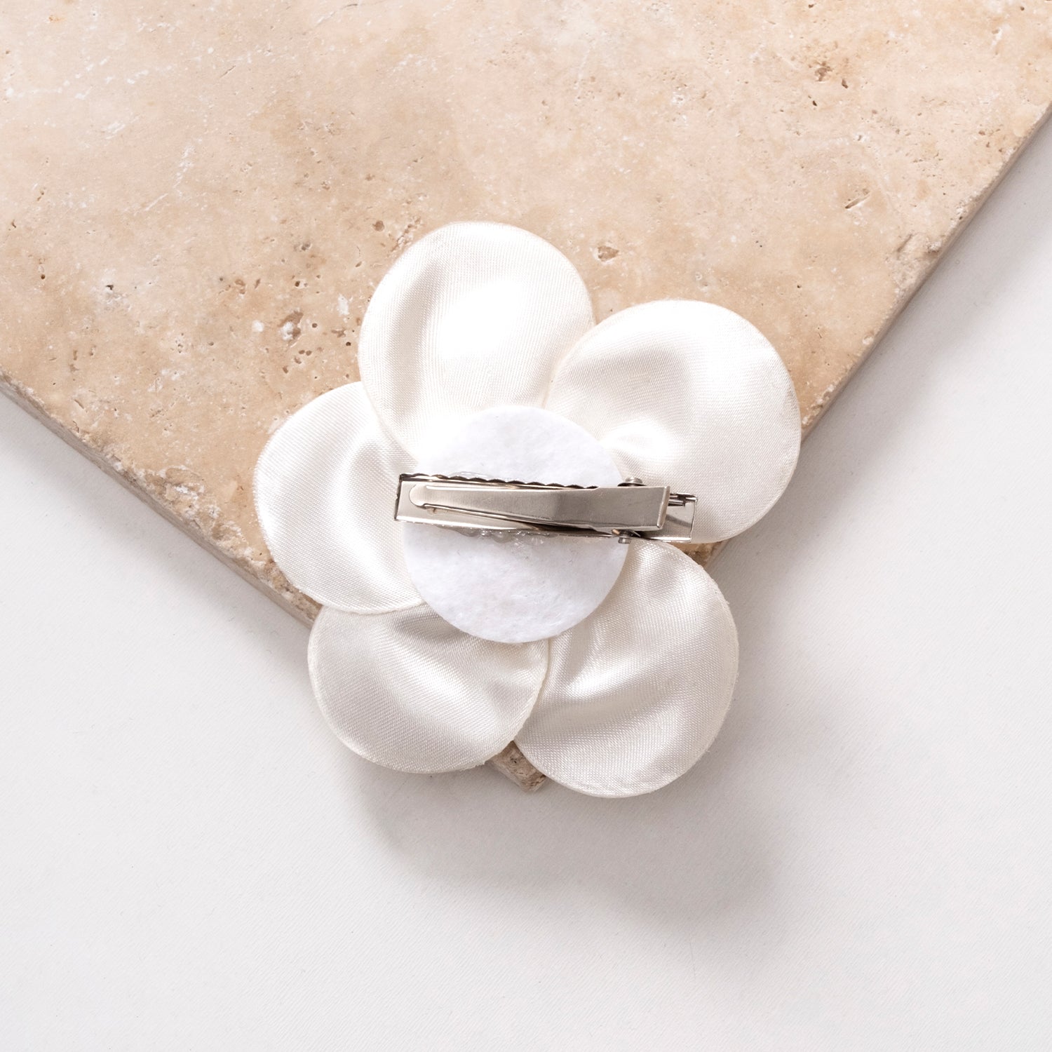 Beaded and Rhinestone Satin Hair Clip