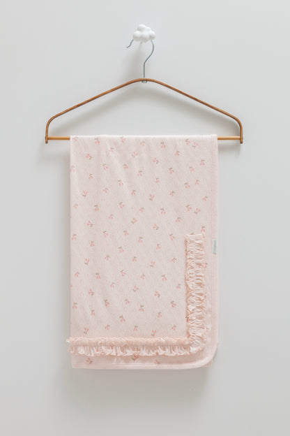 OEKO-TEX, %100 Pamuk Jakarlı Bebek Battaniyesi, 90*90, Yenidoğan