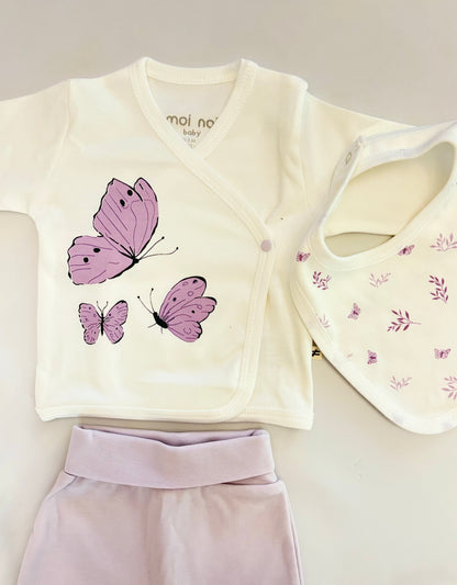 OEKO-TEX Certified, Organic, Baby Girl, Butterfly, 10-Piece Hospital Exit Set