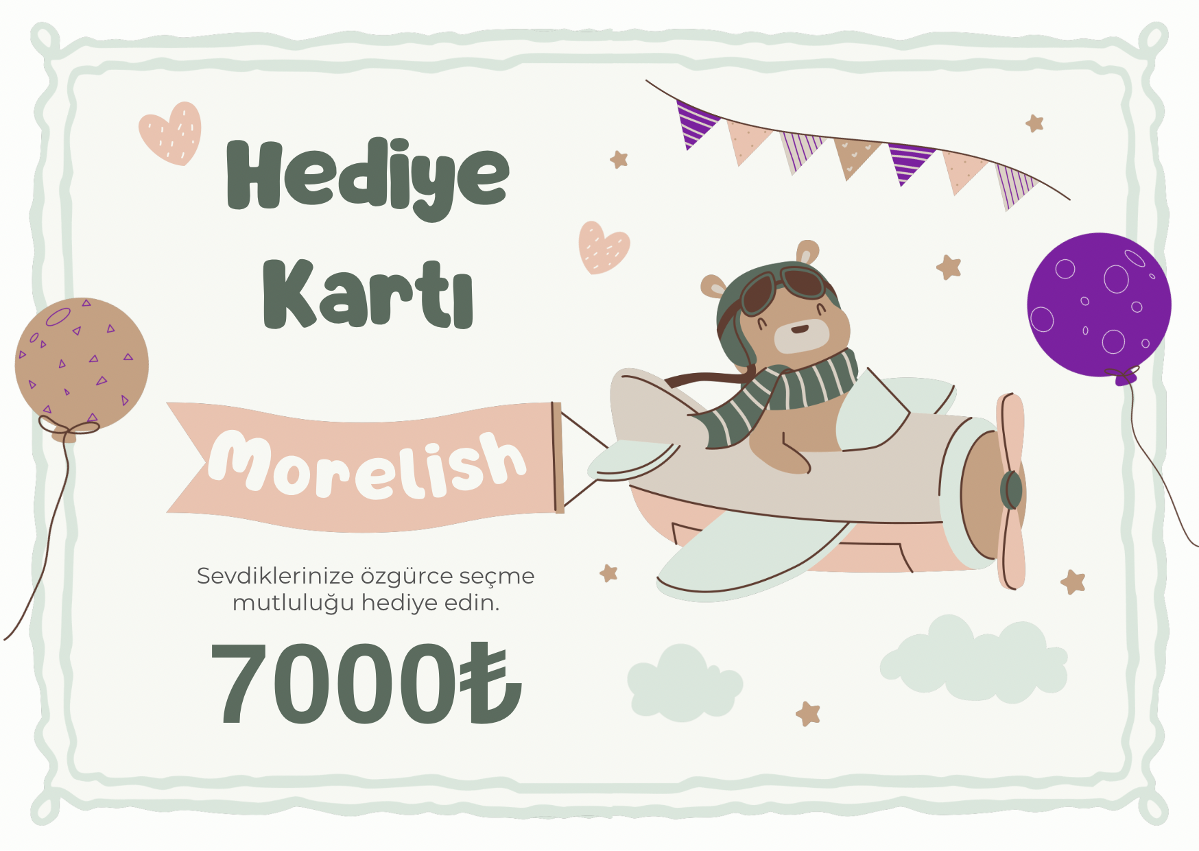 MORELISH HEDİYE KARTI - KARGO BEDAVA