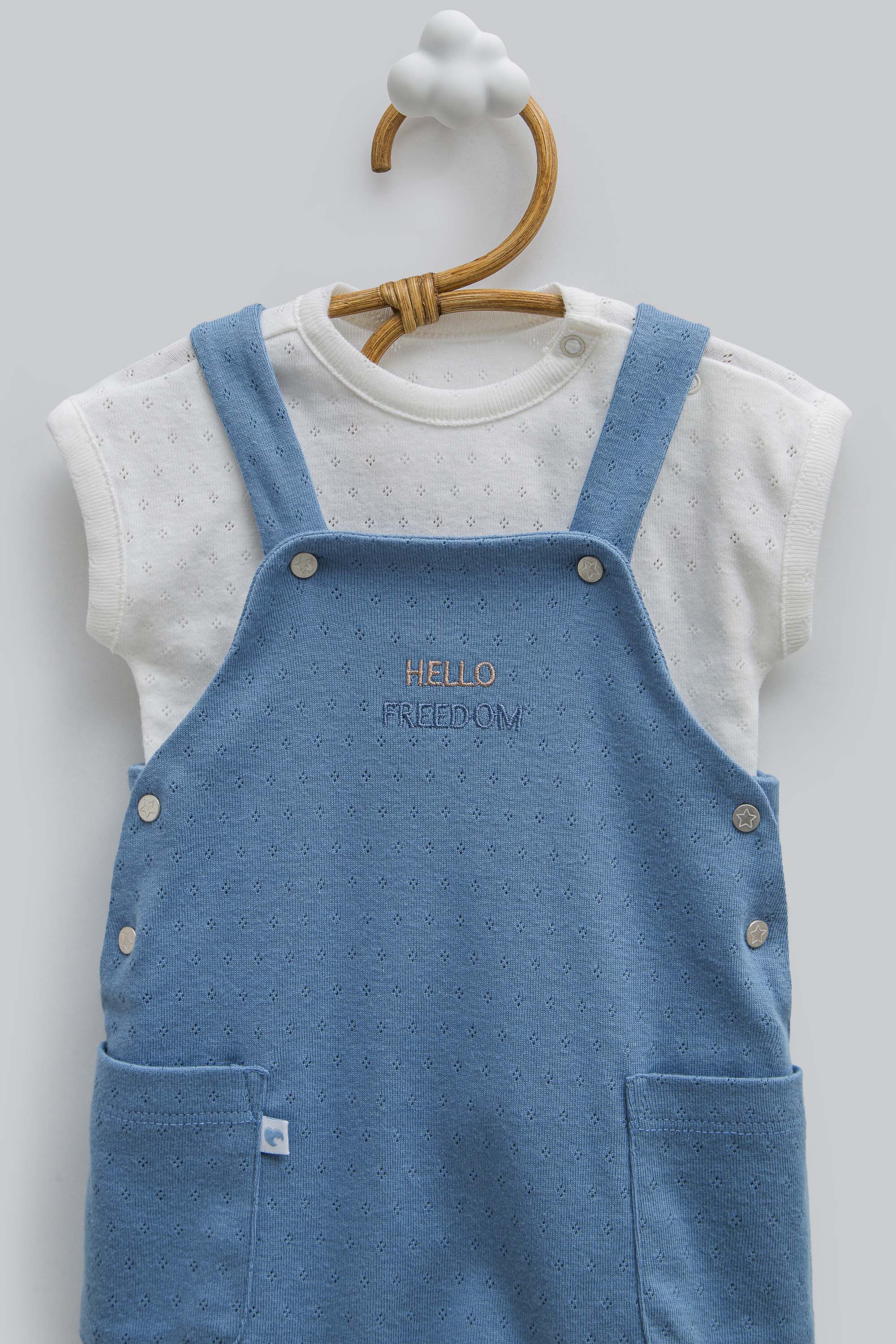 OEKO-TEX,% 100 Pamuk, Jakarlı Salopet Takım, 1–12 Ay