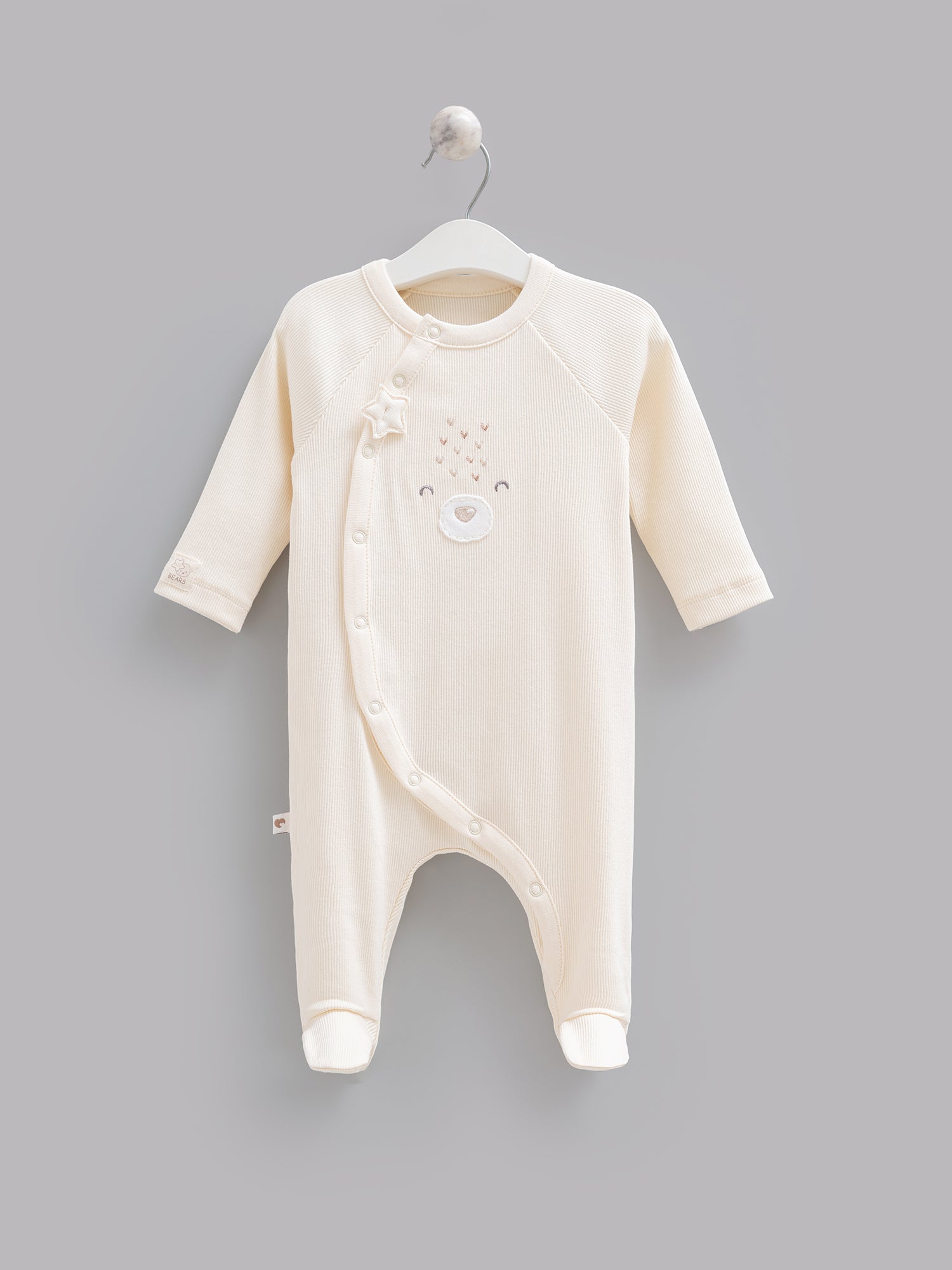 OEKO-TEX, Pamuklu, Unisex Bebek Tulum, Yenidoğan, 0-6 ay