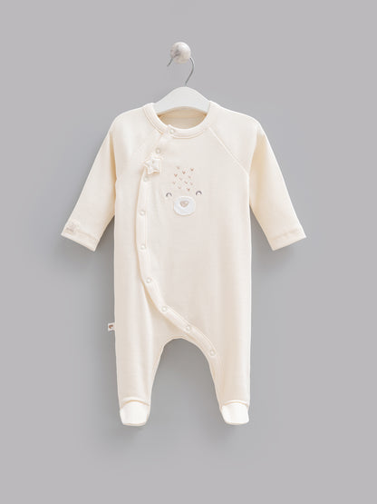 OEKO-TEX, Pamuklu, Unisex Bebek Tulum, Yenidoğan, 0-6 ay