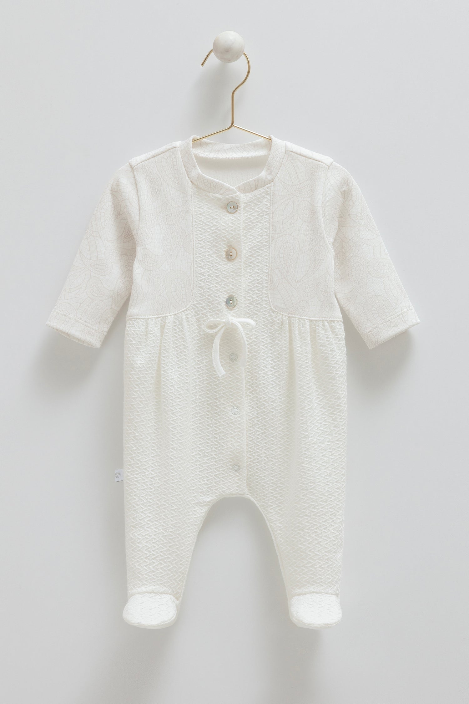 OEKO TEX Sertifikalı, %100 Pamuk, Yumuşak &amp; Nefes Alan Tulum,  0-6 Ay