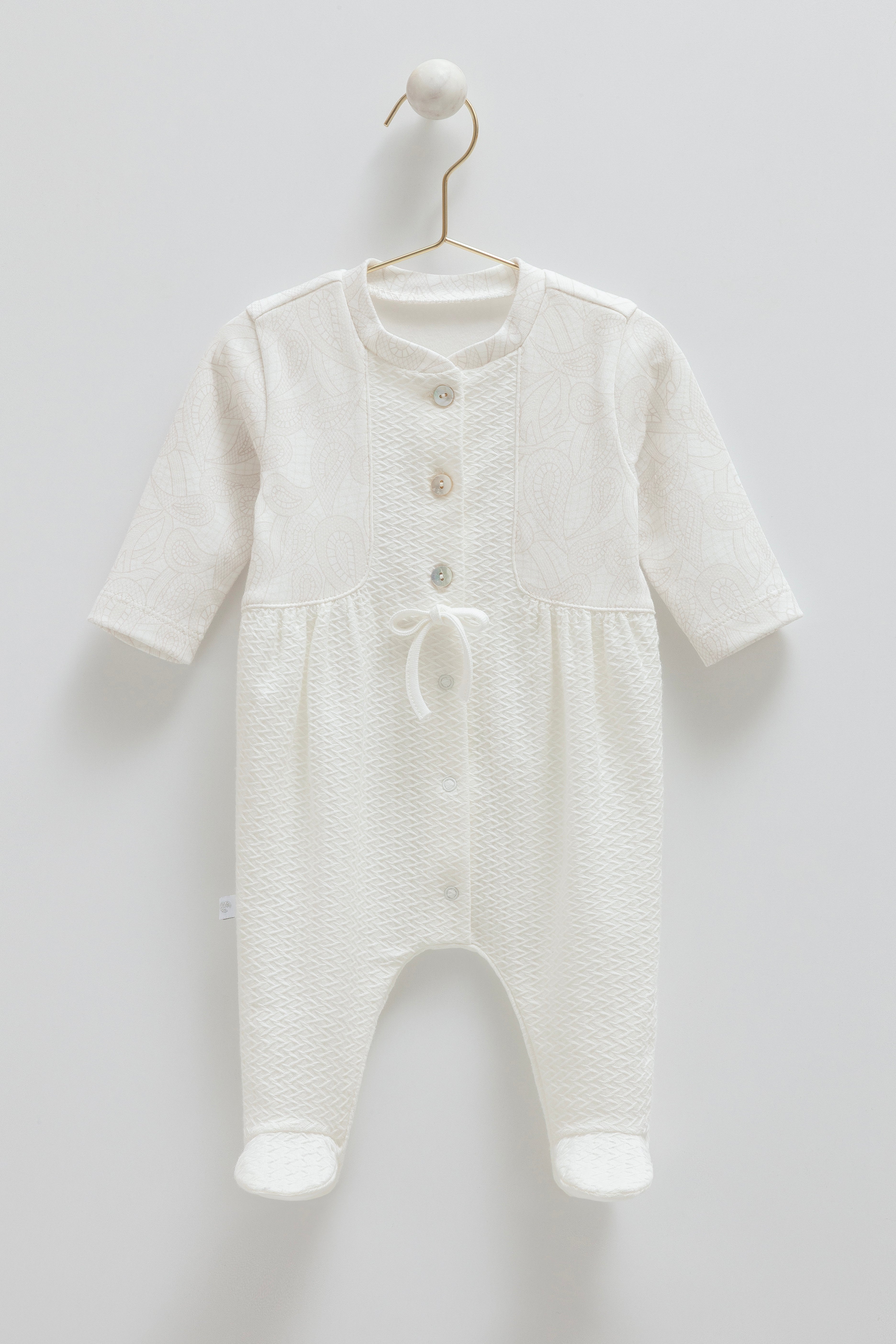 OEKO TEX Sertifikalı, %100 Pamuk, Yumuşak &amp; Nefes Alan Tulum,  0-6 Ay