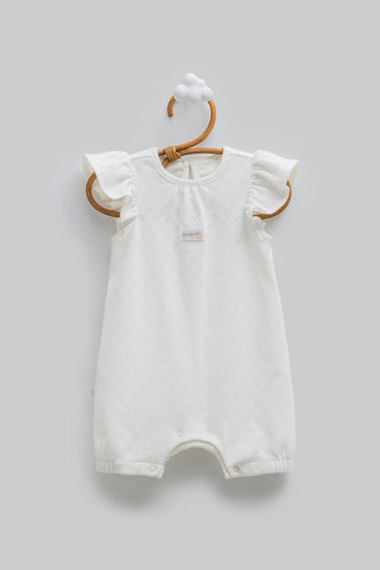 OEKO-TEX,%100 Pamuk Jakarlı Kız Bebek Tulum, Yenidoğan, 0-9 Ay