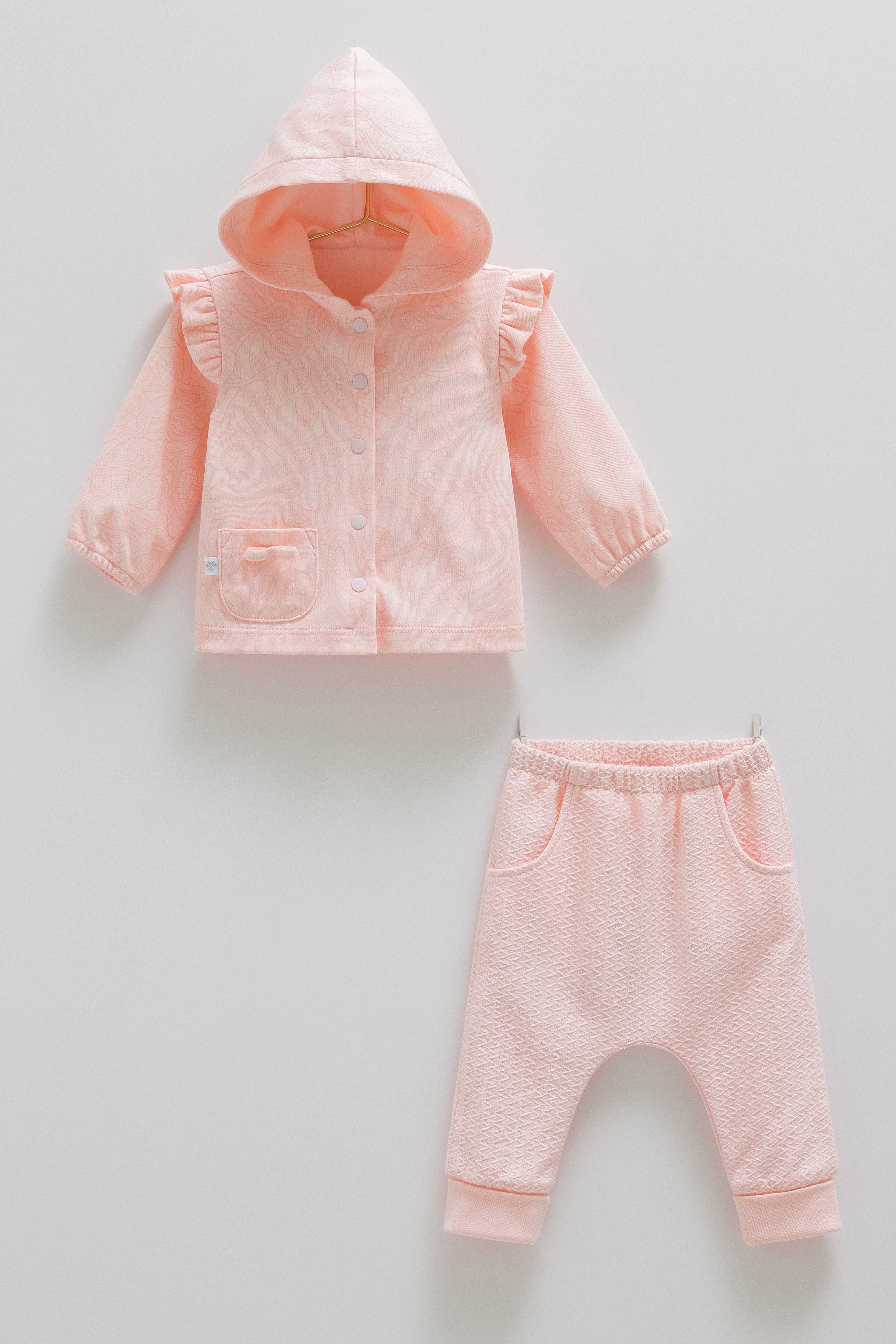 OEKO-TEX certified, 100% cotton, baby girl 2-piece set, 1-12 months.