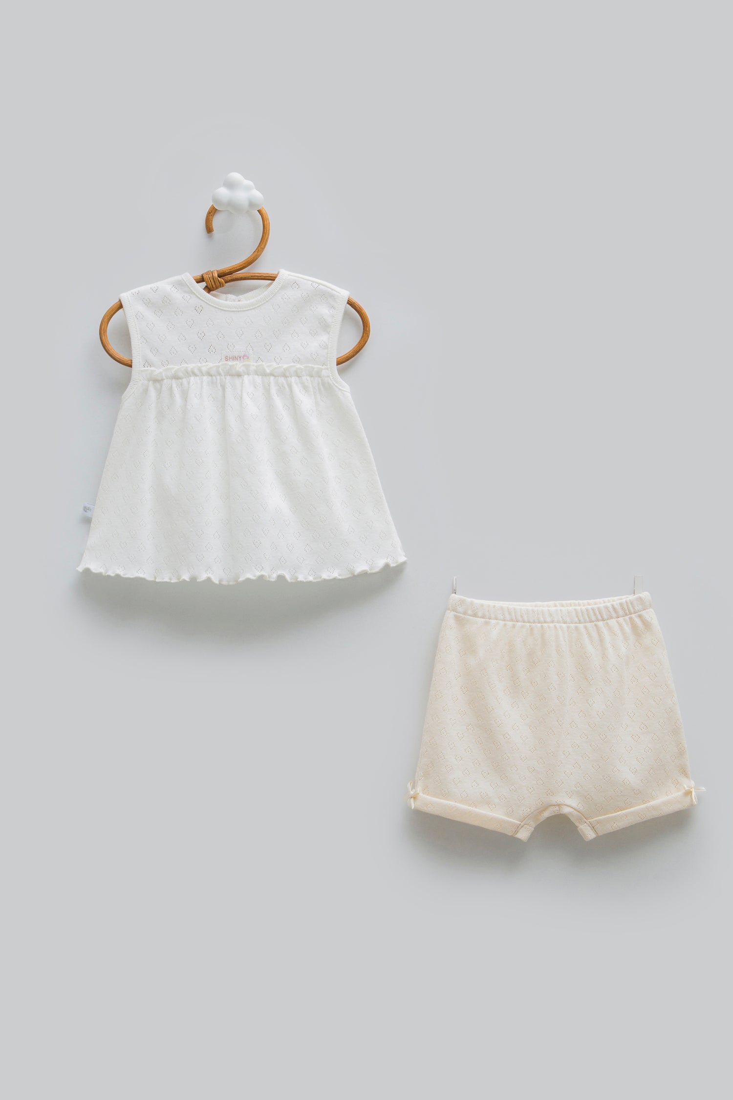 OEKO-TEX, %100 Pamuk, Jakarlı 2’li Kız Bebek Takım, 1–12 Ay