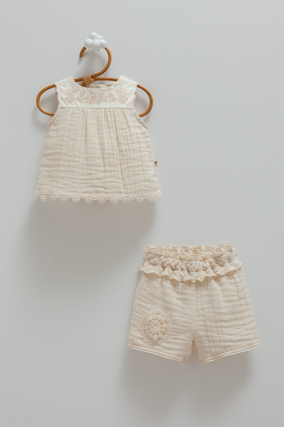 OEKO-TEX, Pamuklu Kız Bebek 2’li Takım,1-12 ay