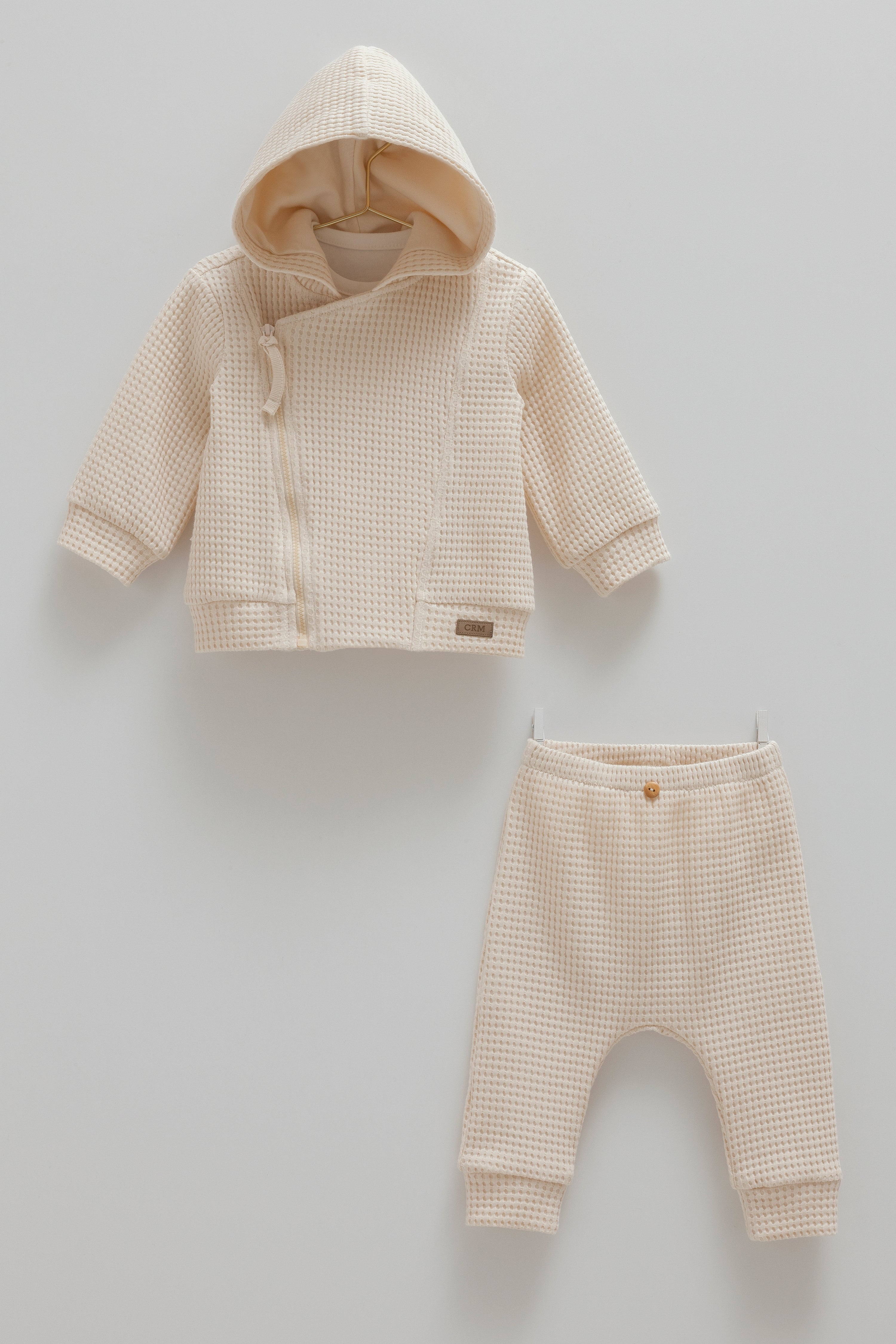 OEKO TEX, Unisex, Kapüşonlu 3’lü Bebek Takım, 3–18 Ay