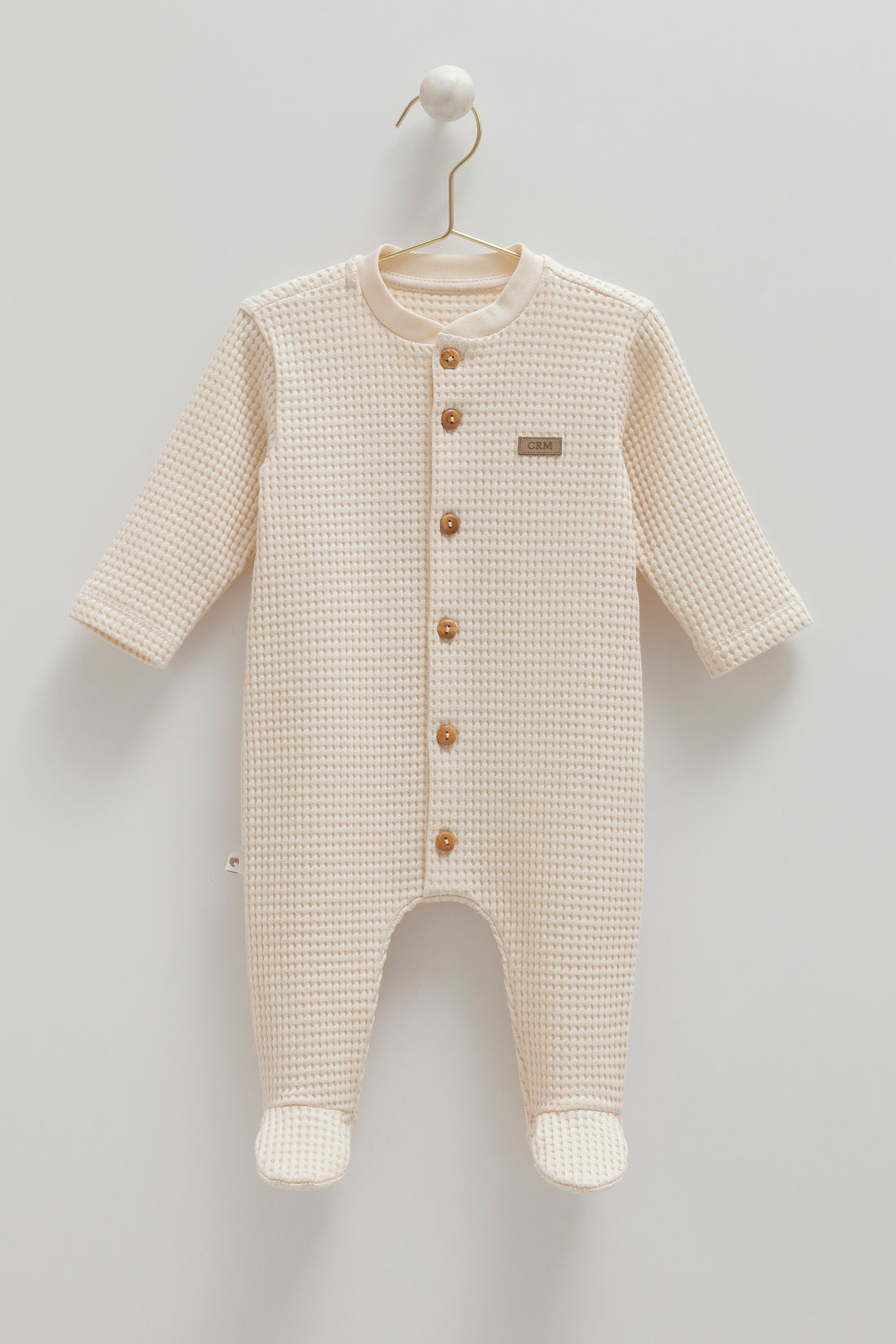 OEKO TEX Certified, Unisex, Waffle Textured Overalls, 1-9 Months