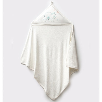 OEKO-TEX sertifikalı, organik pamuklu 85x85 cm bebek havlusu – baskılı, yumuşak, emici ve hassas bebek cildi için uygundur.