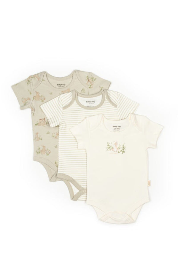 GOTS, Organik Unisex Bebek 3'lü Kısa Kollu, 9-24 Ay