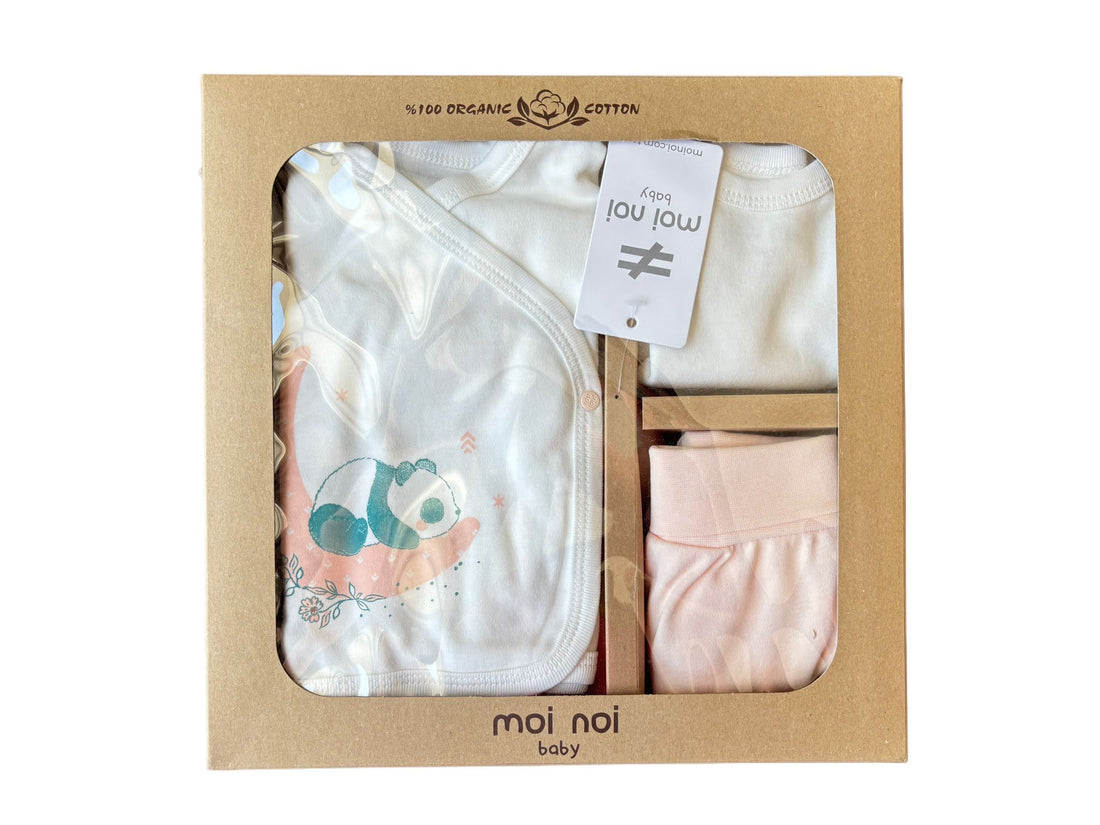 OEKO-TEX Certified, Organic, Girl Baby 5-Piece Hospital Discharge Set
