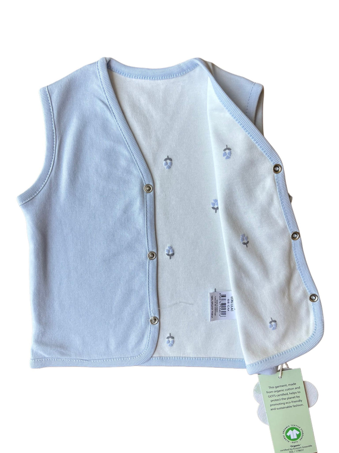 GOTS Certified, Organic, Love Floral, Unisex, Vest, 6-36 MONTHS