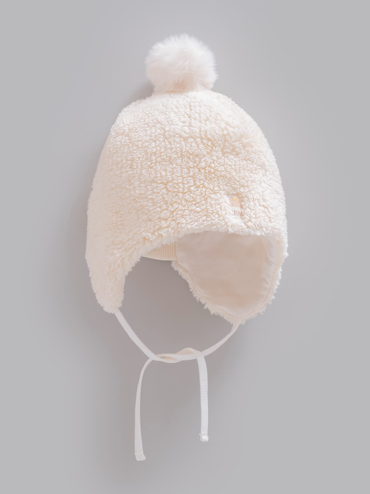 Pamuklu, Unisex Bebek Ponponlu Kulak Korumalı Kışlık Şapka, 3-18 Ay
