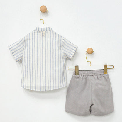 Erkek Bebek 3’lü Safari Takım, %100 Pamuk,6–24 Ay