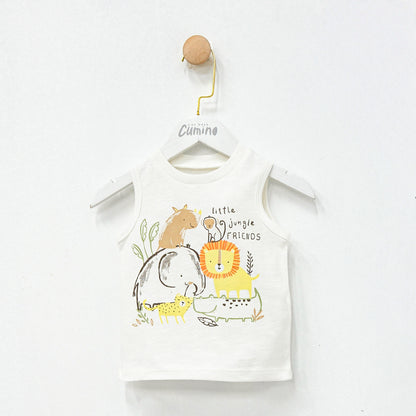 Erkek Bebek 3’lü Safari Takım, %100 Pamuk,6–24 Ay