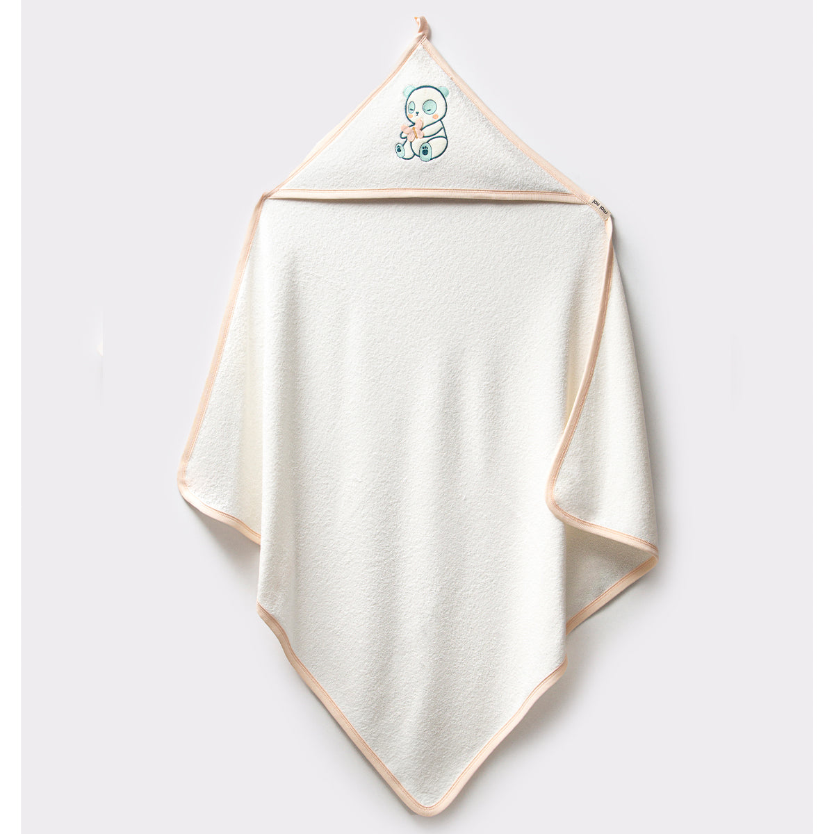 OEKO-TEX Sertifikalı, Organik, 85*85, Unisex, Panda Nakışlı Bebek Havlu