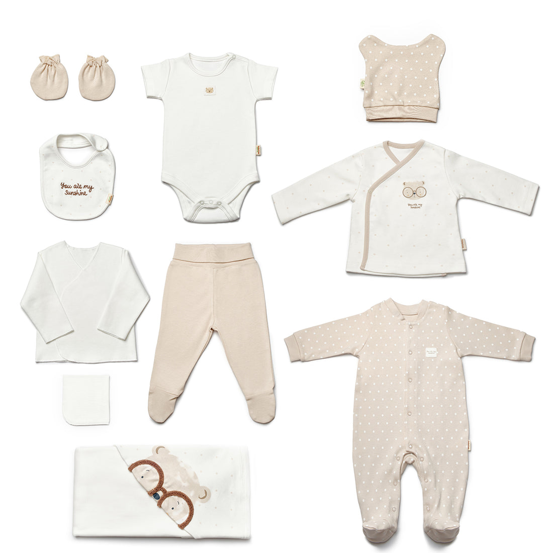 GOTS Sertifikalı, Organik, Unisex, Ayıcıklı 10&