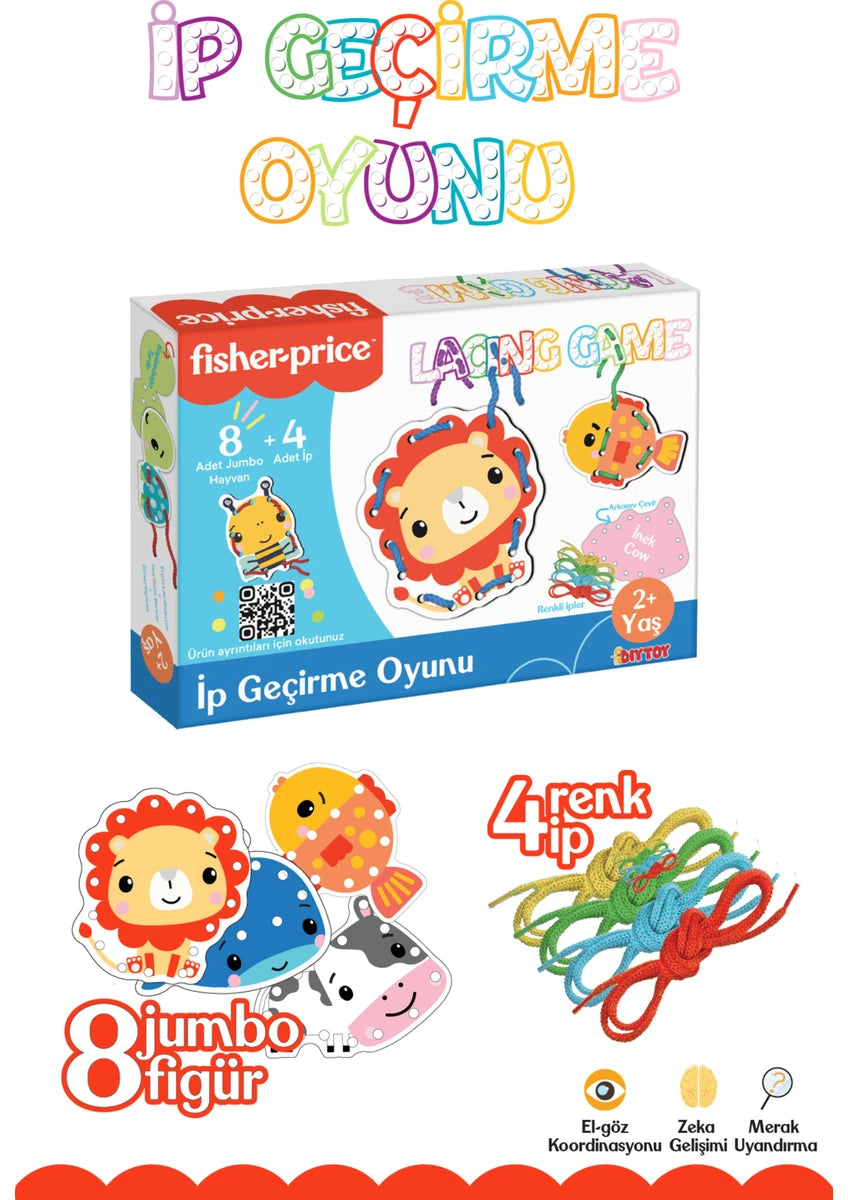 Fisher-Price İp Geçirme Oyunu – Eğlenceli ve Öğretici Aktivite (3+ Yaş)