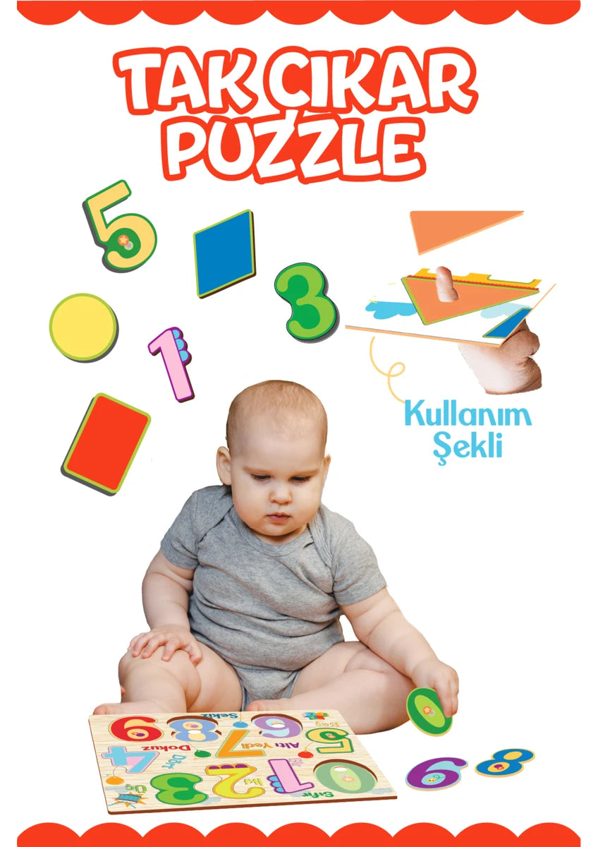Fisher-Price Tak Çıkar Puzzle – Şekiller &amp; Sayılar,  1+Yaş